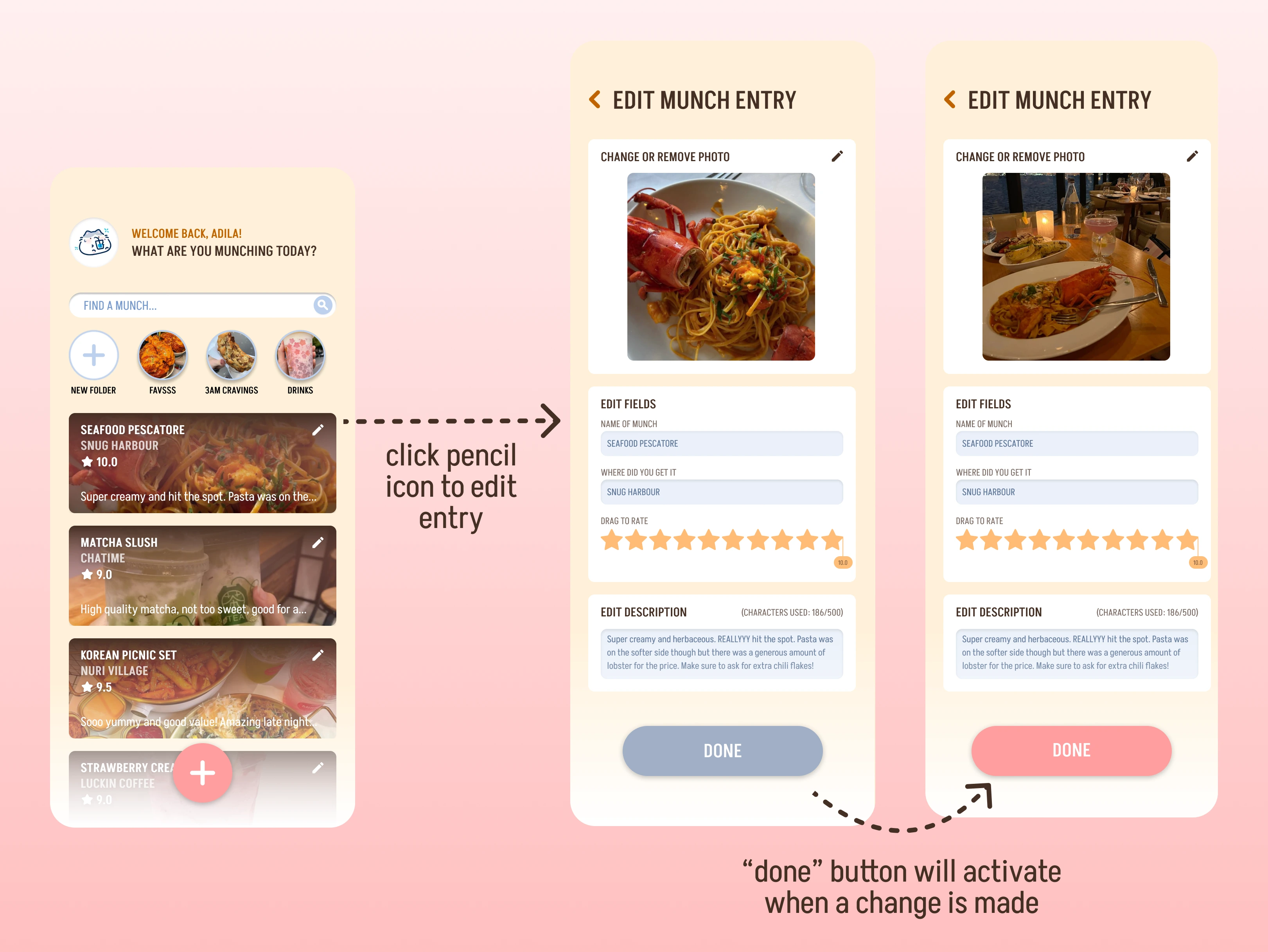 Edit A Log User Flow