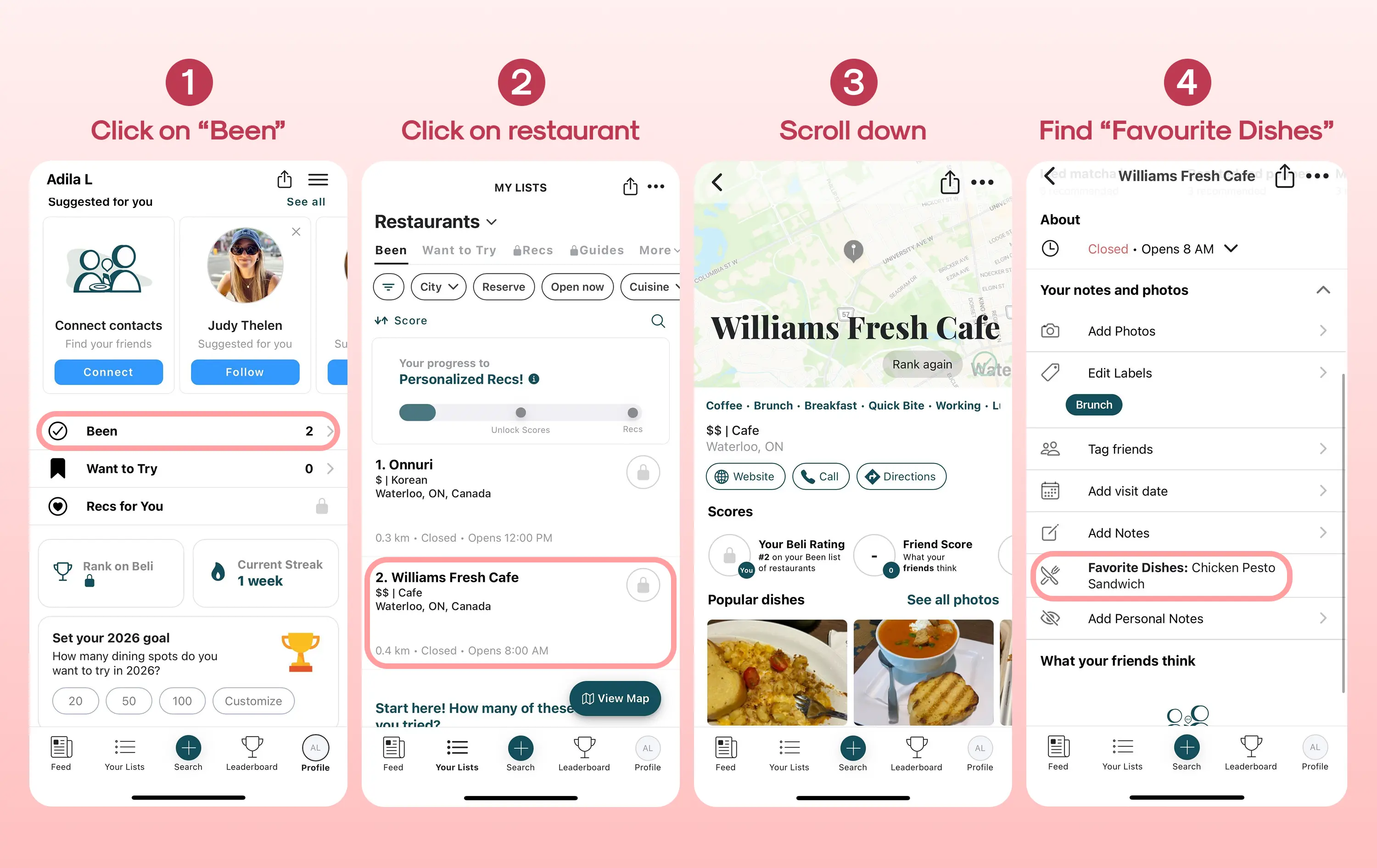 Beli requires multiple steps to view past orders