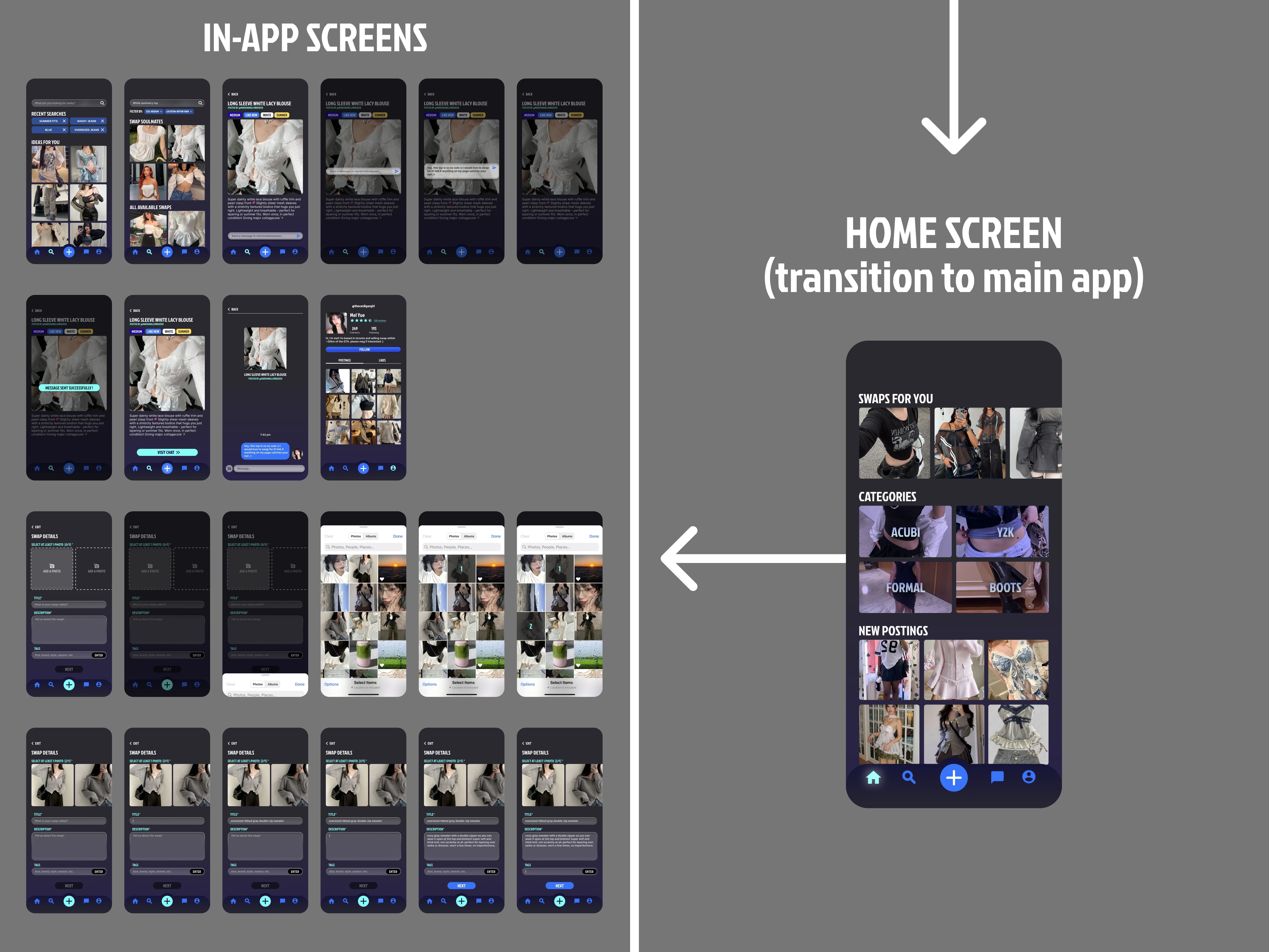 Transition Into In-App Screens